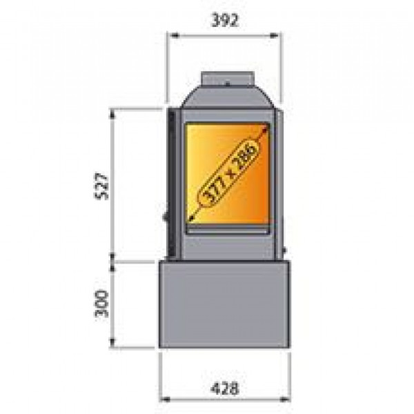 Печь LCI 5 GFL Stove, стекло слева (Liseo Castiron)