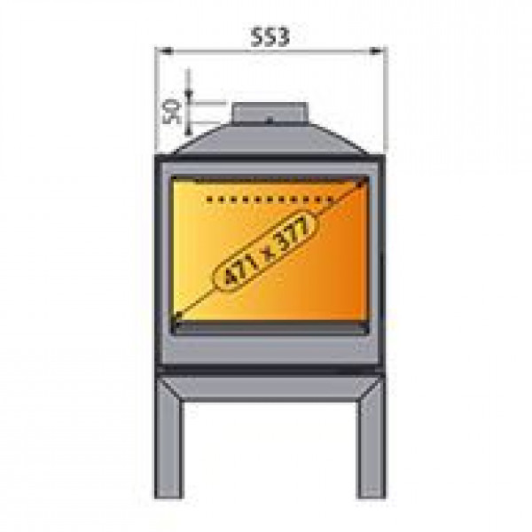 Печь LCI 5 GFLR Stove, два боковых стекла (Liseo Castiron)