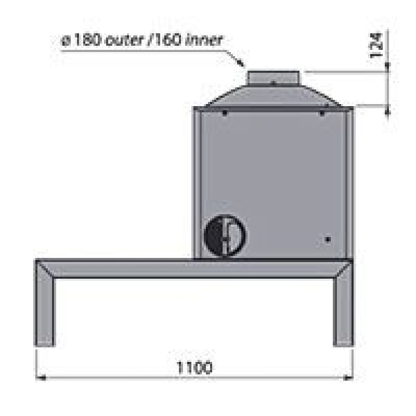 Печь LCI 5 GFL Table, стекло слева (Liseo Castiron)