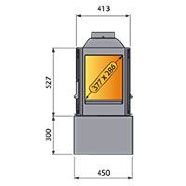 Печь LCI 5 GFLR Table, два боковых стекла (Liseo Castiron)