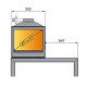 Печь LCI 5 GFLR Table, два боковых стекла (Liseo Castiron)