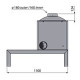 Печь LCI 5 GFLR Table, два боковых стекла (Liseo Castiron)