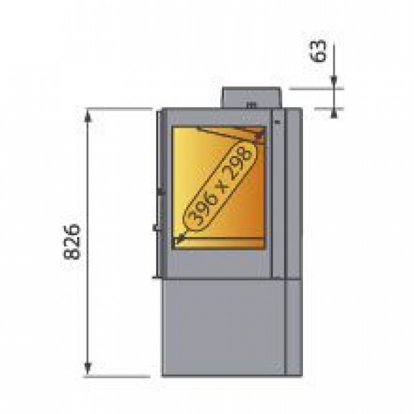 Печь LCI 7 GFLR Stove, два боковых стекла (Liseo Castiron)