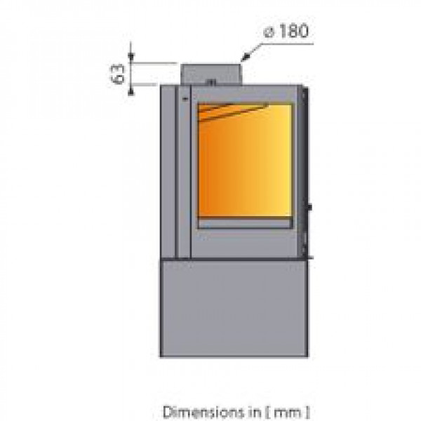 Печь LCI 7 GFL Table, стекло слева (Liseo Castiron)