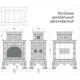 Камин КимрПечь Кострома Декоративный Двухъярусный Центральный Октябрь