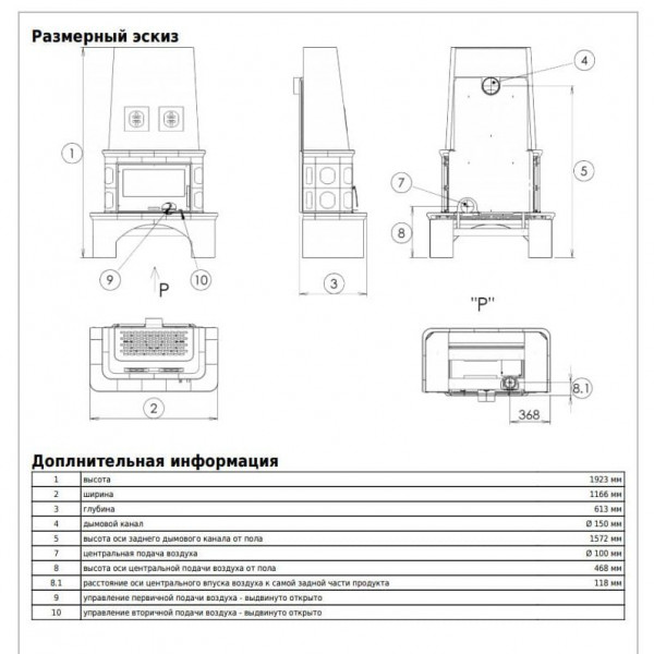 Печь камин ABX Laponie II OX кафельная песчаная