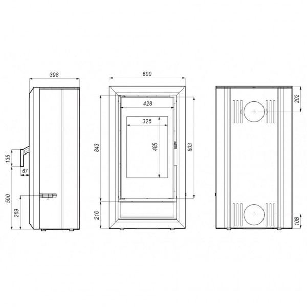 Печь камин DEFRO HOME IGNIS 9кВт золотая сталь