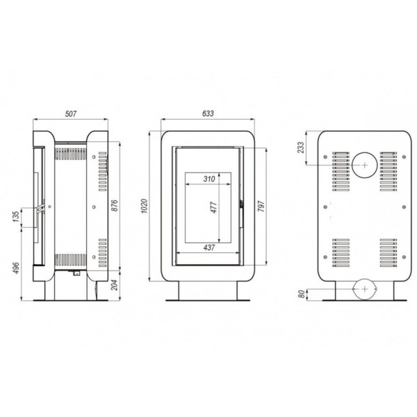 Печь камин DEFRO HOME OVAL 9 кВт