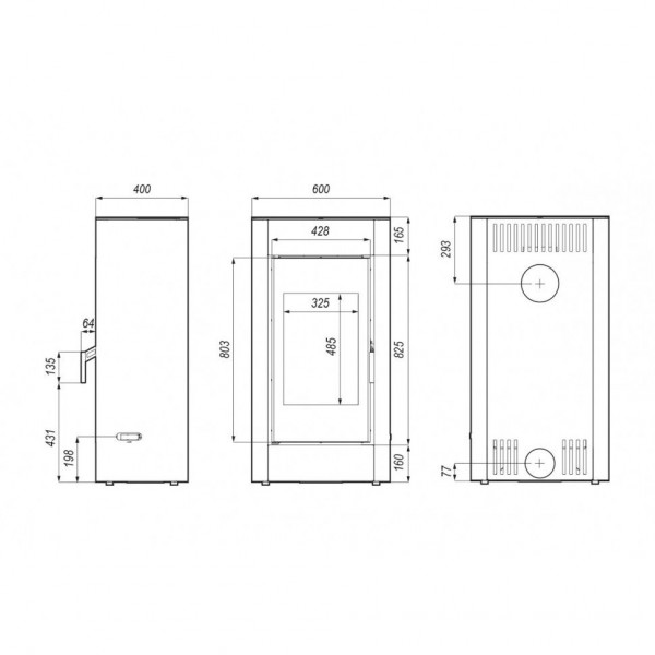 Печь камин DEFRO HOME SOLUM 9кВт белая сталь