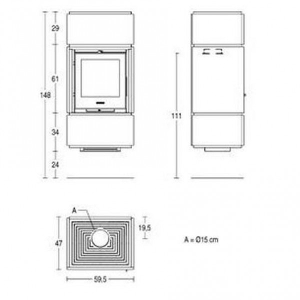 Печь Piazzetta QUBE 3