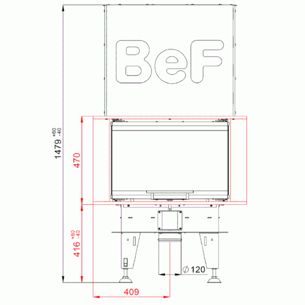 Каминная топка BeF Royal V6C