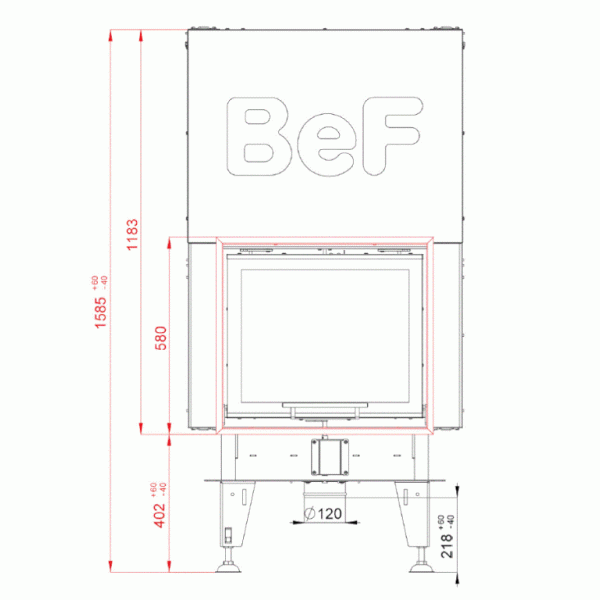Каминная топка BeF Double V 6 Feel
