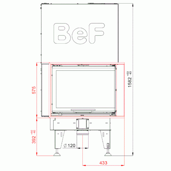 Каминная топка BeF Royal V8CP