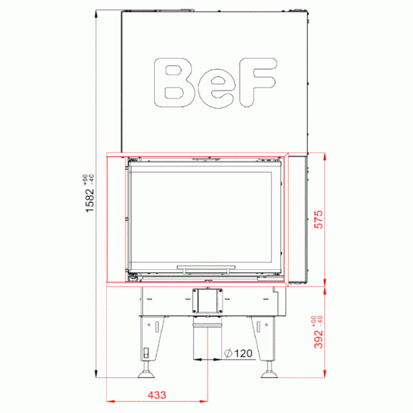 Каминная топка BeF Royal V8CL