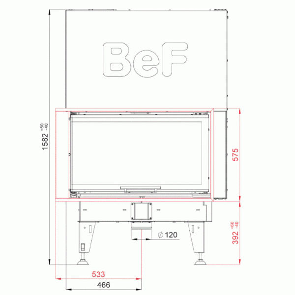 Каминная топка BeF Therm V 10 CP/CL