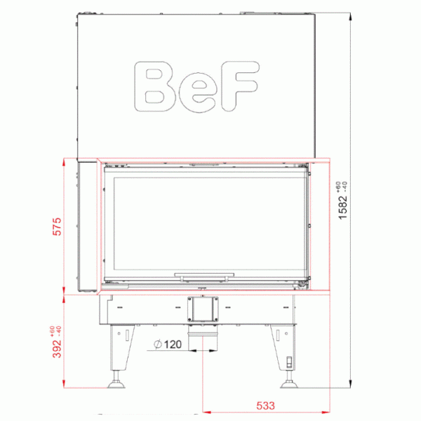 Каминная топка BeF Therm V 10 CP/CL