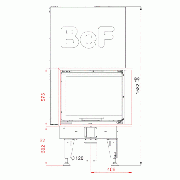 Каминная топка BeF Therm V 7 CP/CL