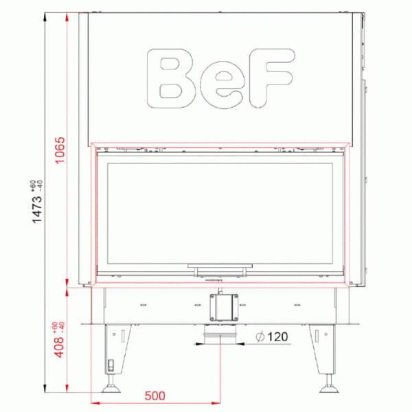 Каминная топка BeF Twin V 10 N II