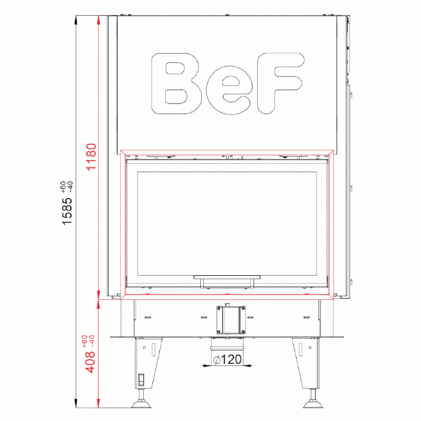 Каминная топка BeF Twin V 8 N Aquatic II