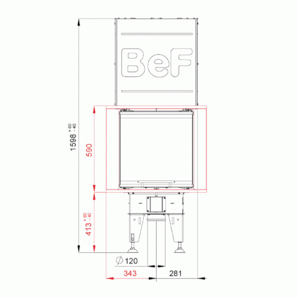 Каминная топка BeF Therm V 8 U