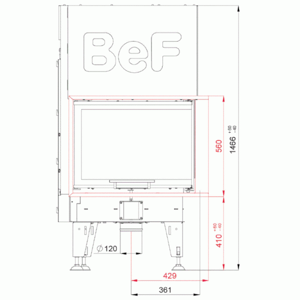 Каминная топка BeF Aquatic WH V 80 CP/CL