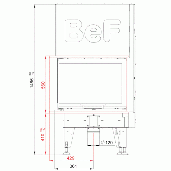 Каминная топка BeF Aquatic WH V 80 CP/CL