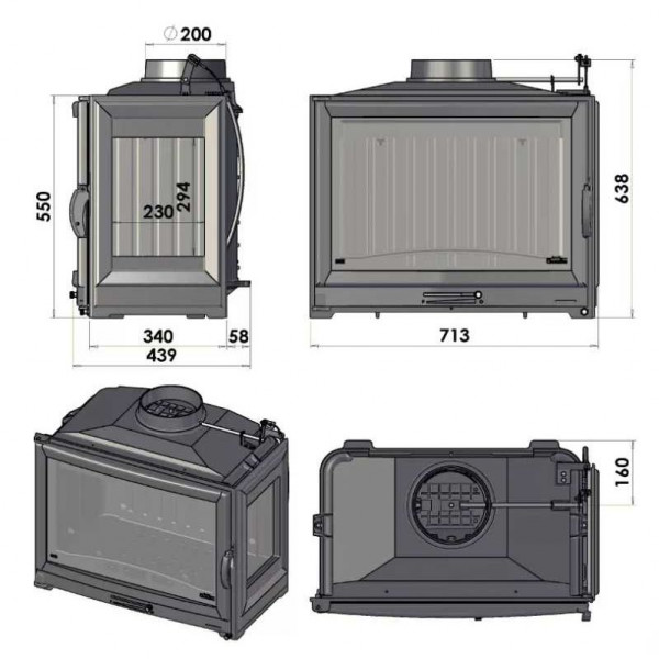 Каминная топка CHAZELLES SOLO D70DV