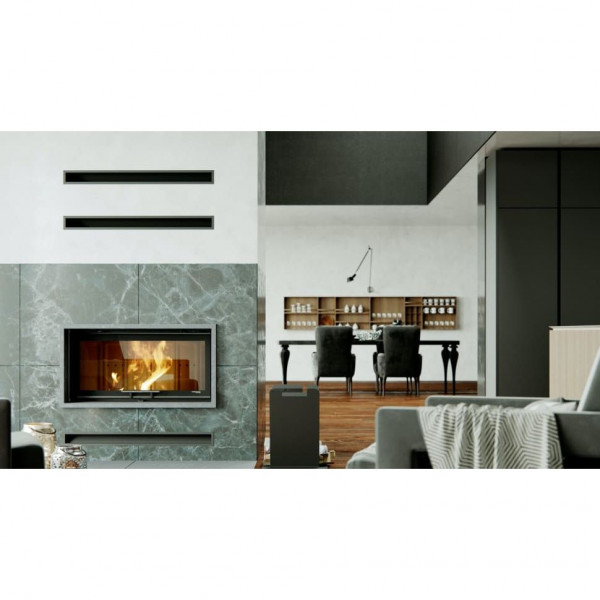 Каминная топка DEFRO HOME RIVA LA G SHORT 22 кВт 1112/483мм с водяным контуром гильотина