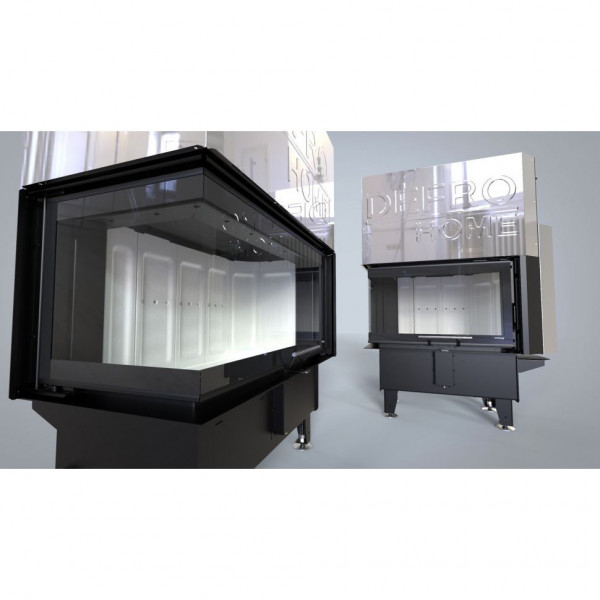 Каминная топка DEFRO HOME RIVA SM BL G SHORT 16кВт 756/478/500мм с водяным контуром гильотина