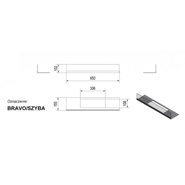 Стекло декоративное для биокамина BRAVO Kratki (Польша)