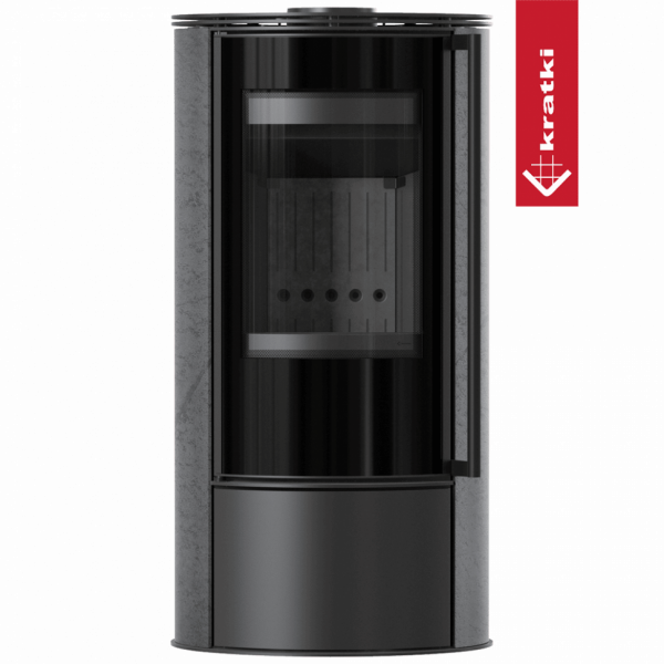 Печь Kratki PRO ERIK GRAFITE SATIN (Чёрная футеровка, с доводчиком) Kratki PRO (Польша)