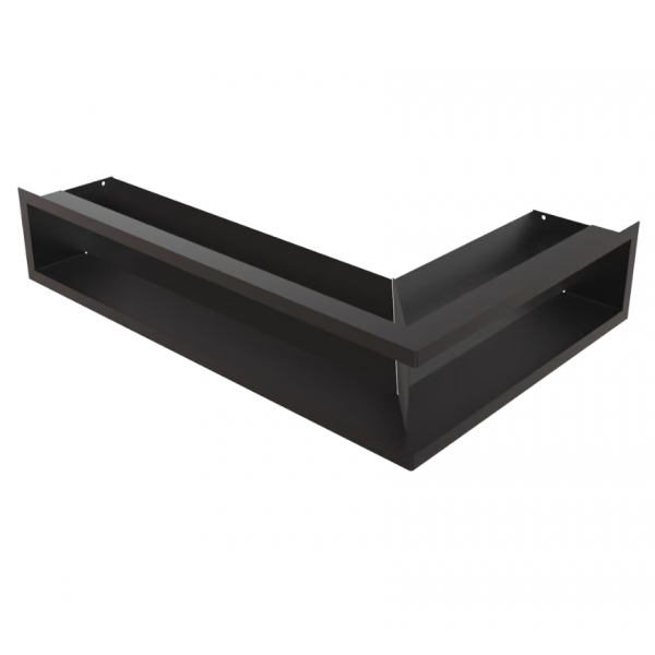 Решётка Kratki Luft 600х400х120 45S угловая левая черная Kratki