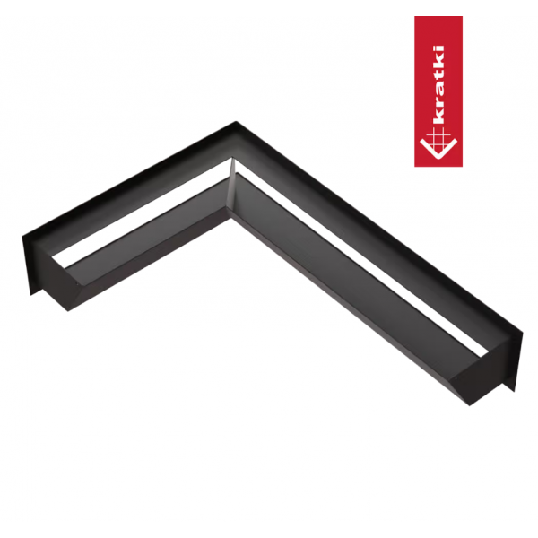 Решётка Kratki Luft 600х400х120 45S угловая левая черная Kratki