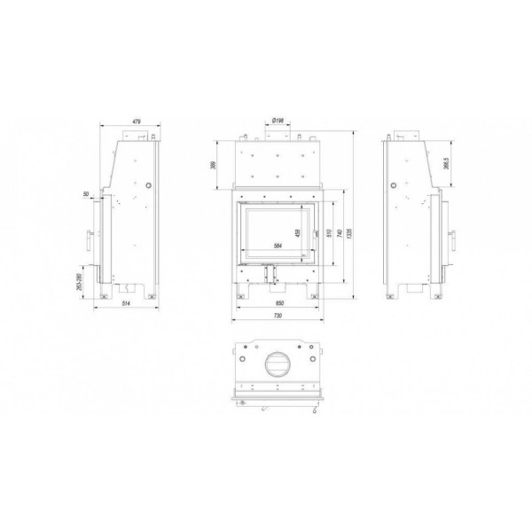 Каминная топка с водяным контуром MBZ/PW/13/W Kratki PRO