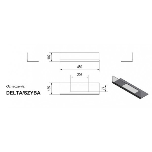 Стекло декоративное для биокамина DELTA Kratki (Польша)