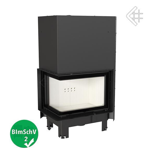 Стальная каминная топка MBZ/L/BS/G, Г-образное стекло слева, гильотина Kratki PRO