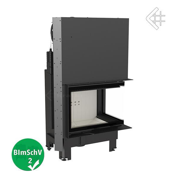 Стальная каминная топка MBZ/P/BS/G, Г-образное стекло справа, гильотина Kratki PRO