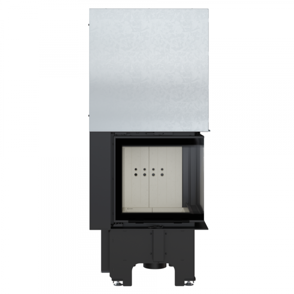 Стальная каминная топка VNP/480/480, Г-образное стекло справа, гильотина Kratki PRO