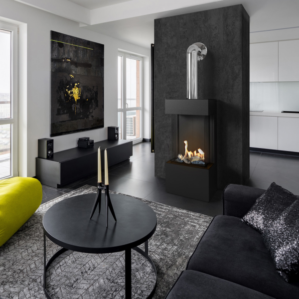 Каминокомплект на газу LEO/HOME/BOX/LP/45/68/G20/C, магистральный газ Kratki (Польша)