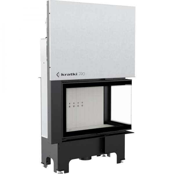 Стальная каминная топка VNP/810/410, Г-образное стекло справа, гильотина Kratki PRO