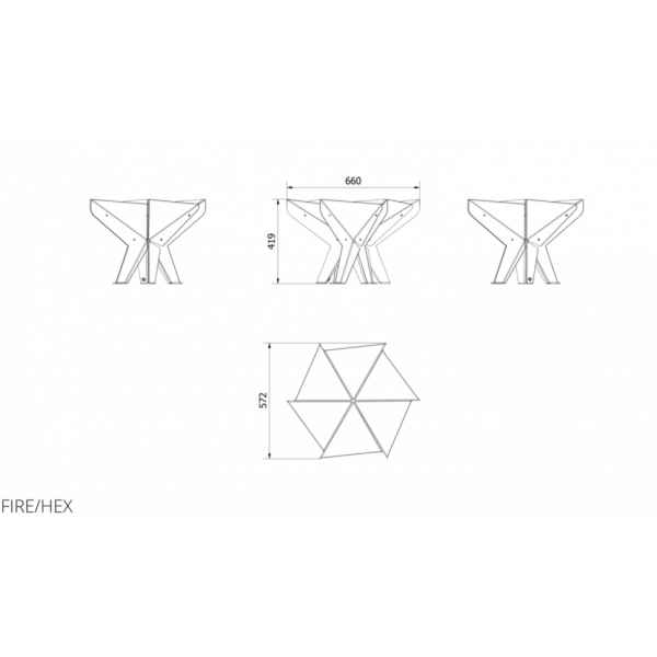 Очаг для костра HEX Kratki (Польша)