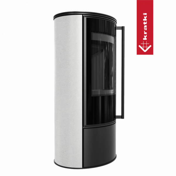 Печь Kratki PRO ERIK WHITE SATIN (Чёрная футеровка с доводчиком) Kratki PRO (Польша)