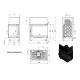 Каминная топка AMELIA/P/BS/DECO, Г-образное стекло справа Kratki (Польша)