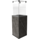 Уличный нагреватель PATIO/MINI/M/G31/37MBAR/Q/N/P/G - NATURALI PIETRA GREY, с ручным управлением Kratki (Польша)