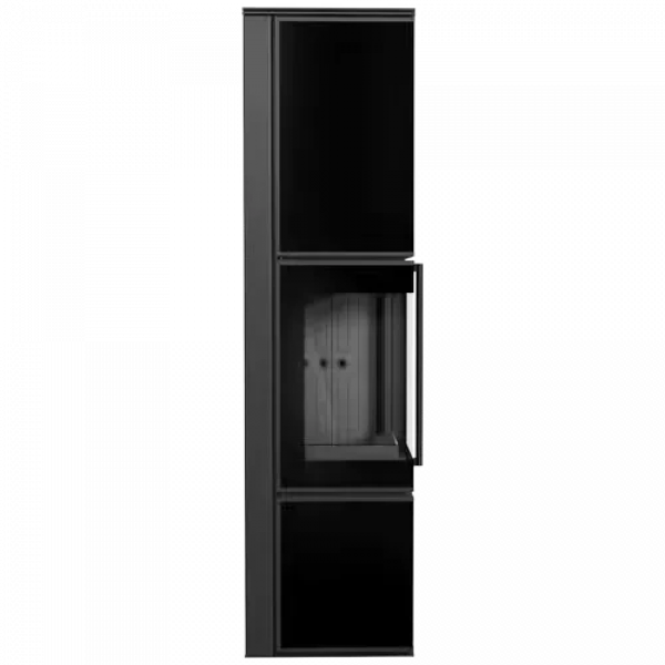 Дровяная печь TORA/L 8 кВт Nero Assoluto, черная футеровка, с доводчиком Kratki PRO