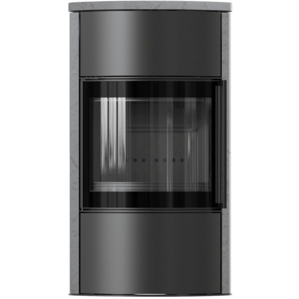 Печь Kratki PRO BJORN/W GREY SATIN c верхней плитой (Чёрная футеровка) Kratki PRO