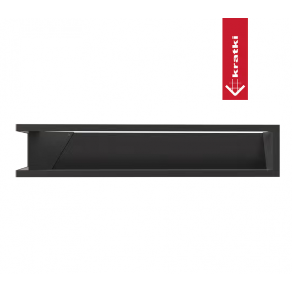 Решётка Kratki Luft 400х600х120 угловая правая черная, 45S Kratki