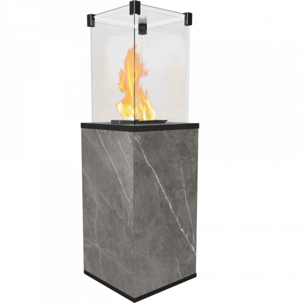 Уличный нагреватель PATIO/M/G31/37MBAR/Q/N/P/G - NATURALI PIETRA GREY, с ручным управлением Kratki (Польша)