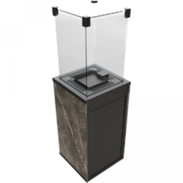 Уличный нагреватель PATIO/M/G31/37MBAR/Q/N/P/G - NATURALI PIETRA GREY, с ручным управлением Kratki (Польша)