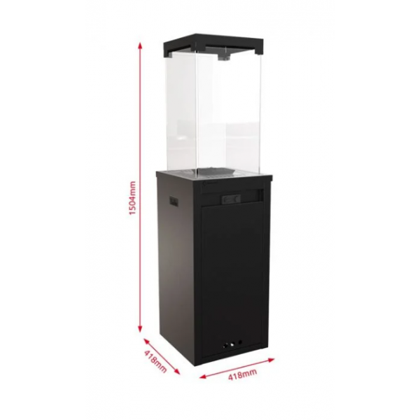 Нагреватель газовый PATIO/LIGHT, сталь с ручным управлением, цвет черный Kratki (Польша)
